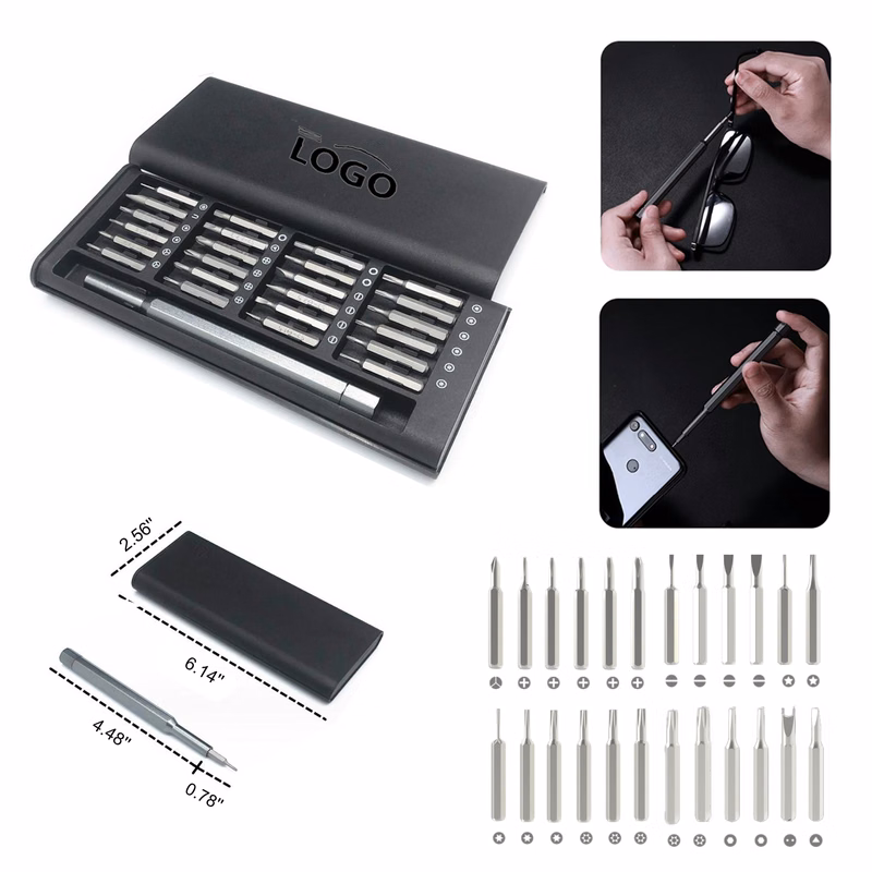 MOQ50 24-in-1 Precision Screwdriver Kit with Aluminum Handle