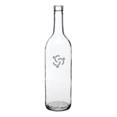Wine Bottle-shaped Glass Water Bottle - Double Transparent 1