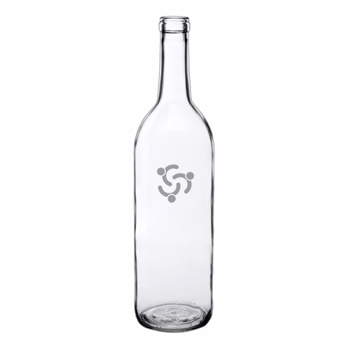 Wine Bottle-shaped Glass Water Bottle - Double Transparent