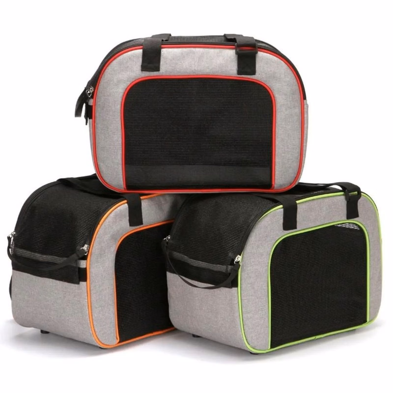 Folding pet carrier bag