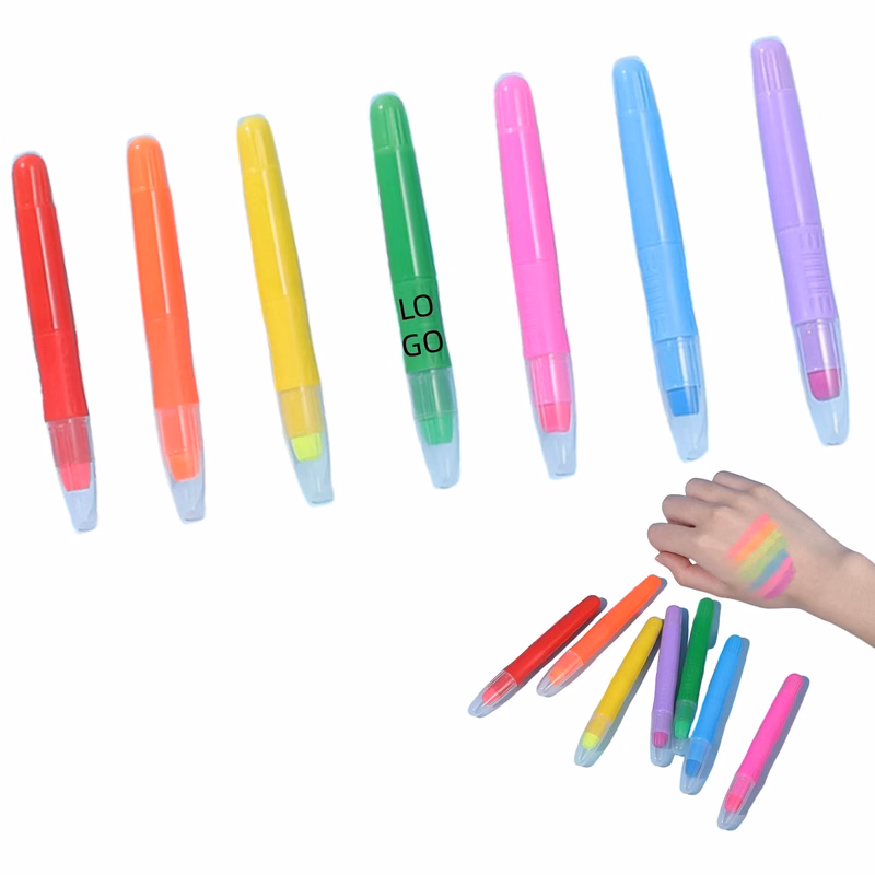 7-Color Luminous Body Paint Crayon Set