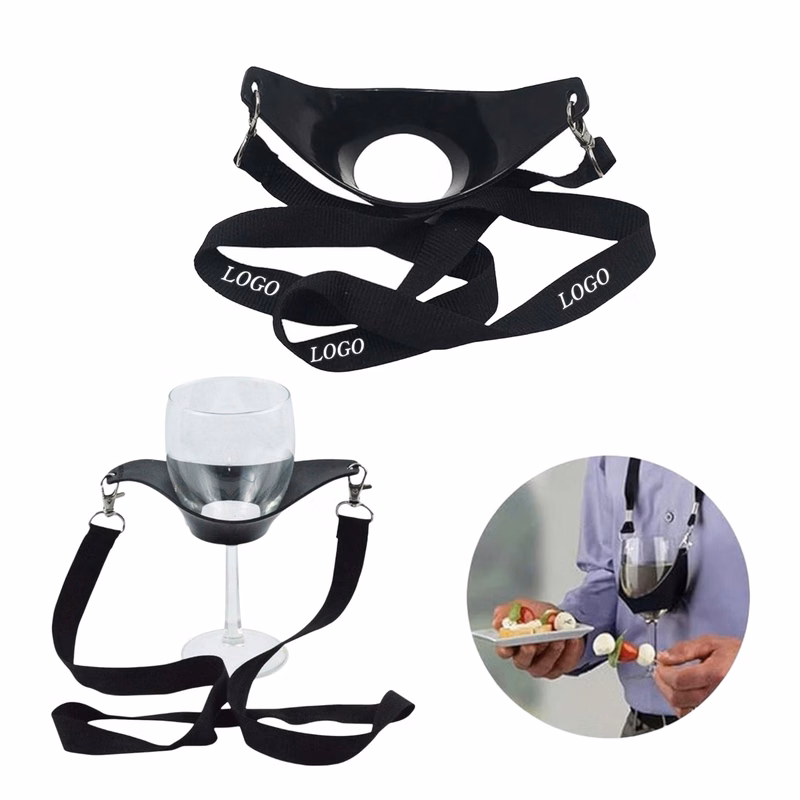 PVC Wine Glass Holder With Lanyard