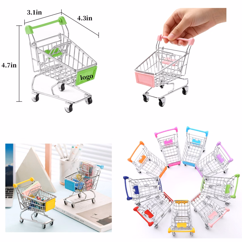 Mini Metal Shopping Trolley
