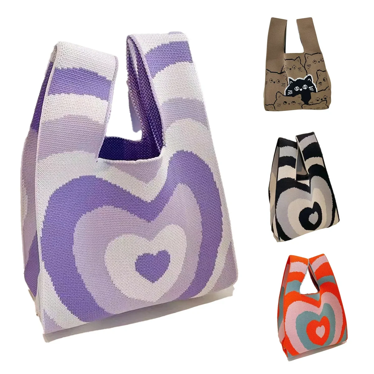 Polyester Knit Tote Bag, custom tote bag with logo imprint 1