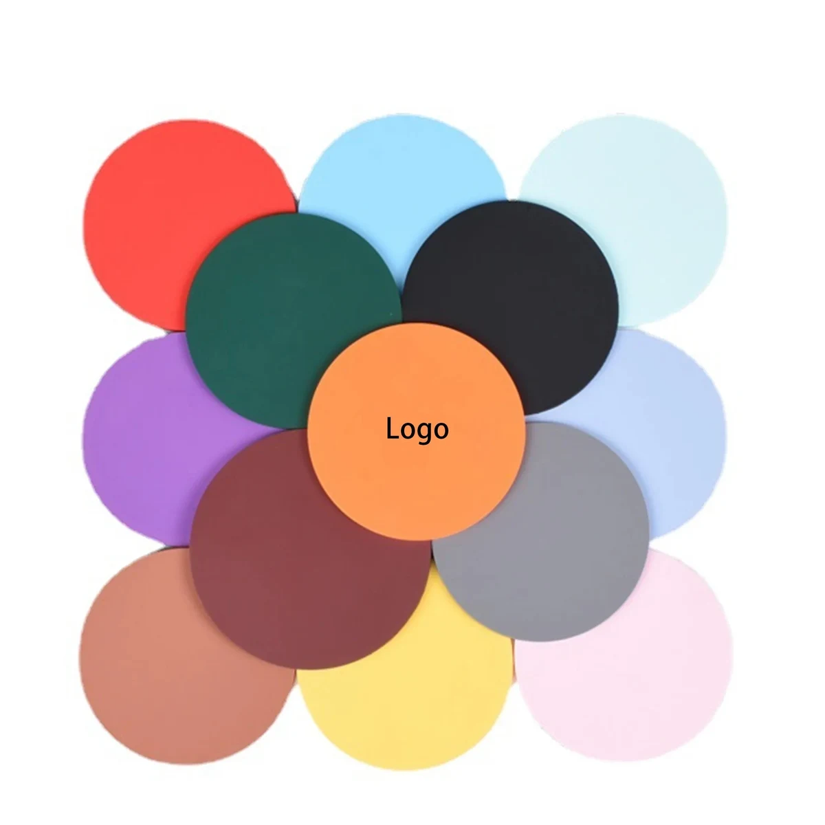 MOQ50 Round Dispensing PVC Soft Rubber Coaster 1