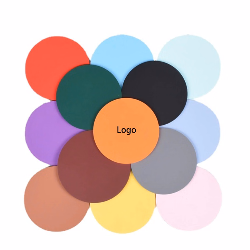 MOQ50 Round Dispensing PVC Soft Rubber Coaster