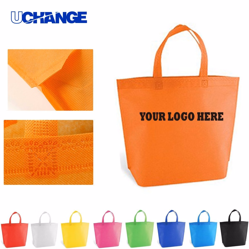 Horizontal Non-Woven Tote Bag with Customizable Logo