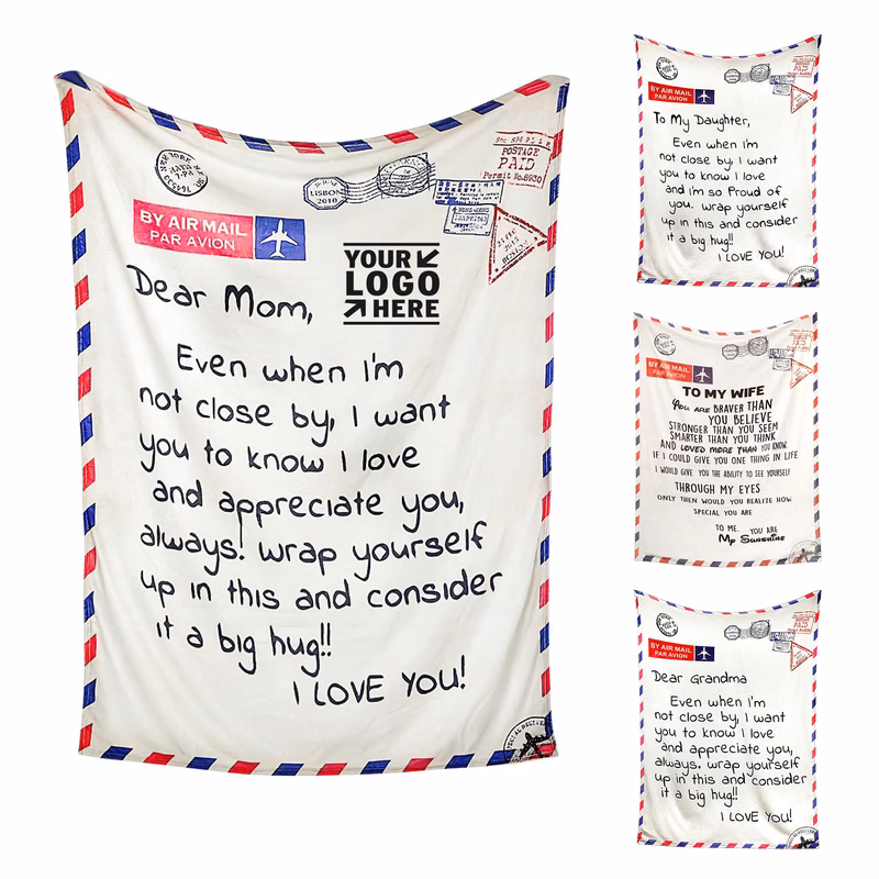 70" L x 55" W Mom Skin Friendly Blanket Birthday Christmas Mother's Day Gift from Daughter Son