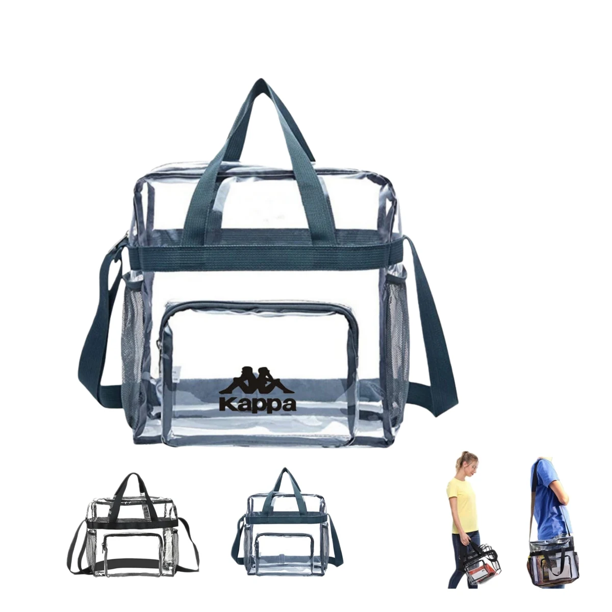 Stadium Approved Clear Tote Bag with Front Zipper Pocket 1
