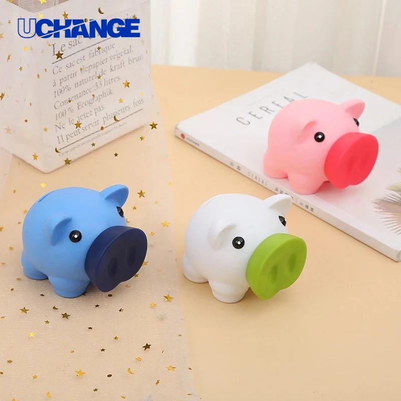 Large Nose Piggy Bank Playful Coin Saver for Desktop Display 1
