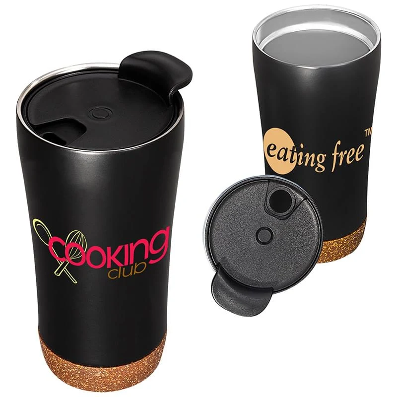 16 Oz. Insulated Stainless Steel Tumbler w/ Cork Blend Base 1