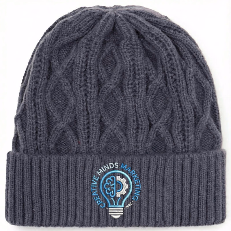 Custom Cable Knit Beanies