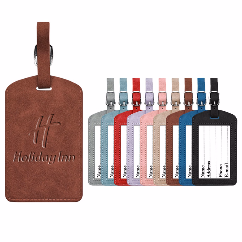 Debossed Premium Letherette Luggage Tag with Visable Window