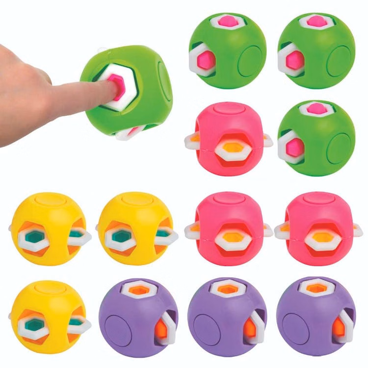 Fidget Popping Spinner Cubes 2.5" - Assorted