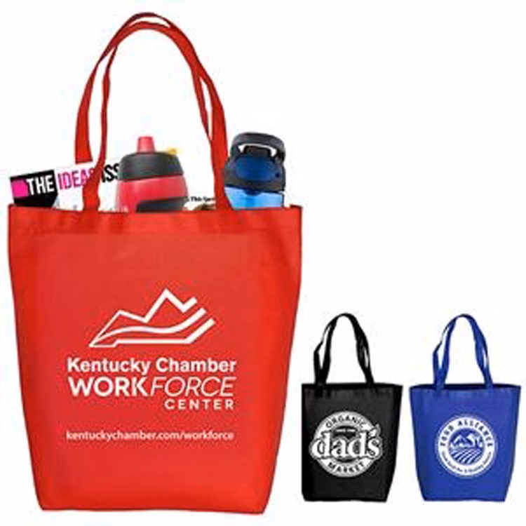 15"W x 14"H x 5"Gusset - "CORAL ECONOMY" Grocery and Shopping Tote Bag