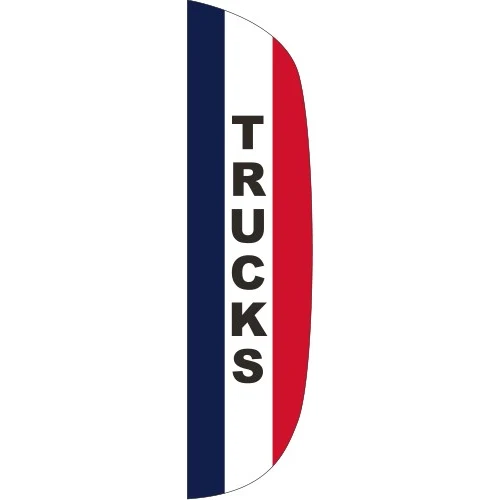 "TRUCKS" 3' x 12' Message Flutter Flag 1