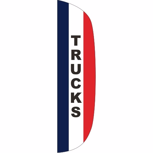 "TRUCKS" 3' x 12' Message Flutter Flag