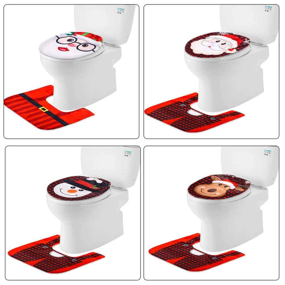 Christmas Toilet Seat Cover Set 1