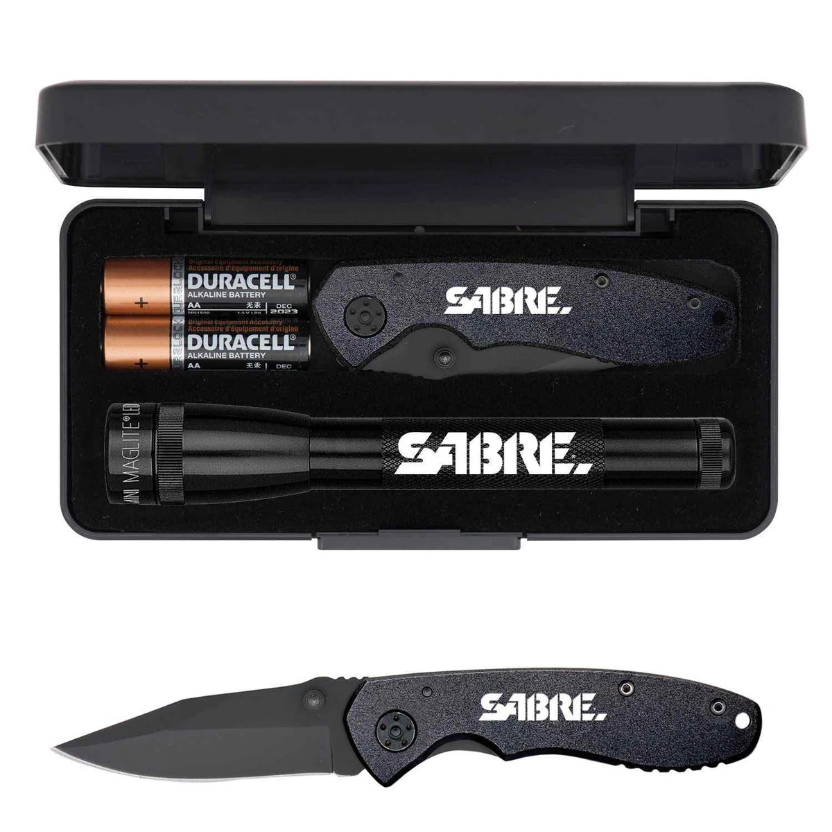 "AA" LED Mini Maglite® With Warhawk Pocket Knife 1