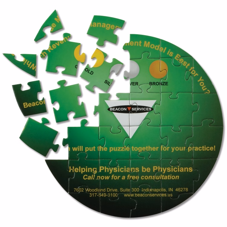 32 Pieces - 8" Diameter - Medium Puzzle