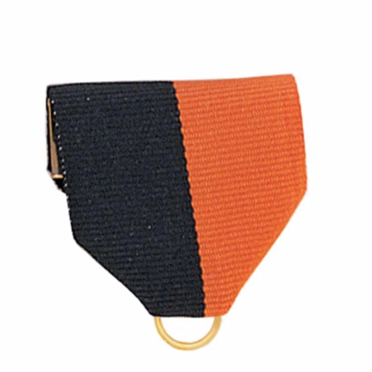 Black/Orange Pin Drape Ribbon with Jump Ring