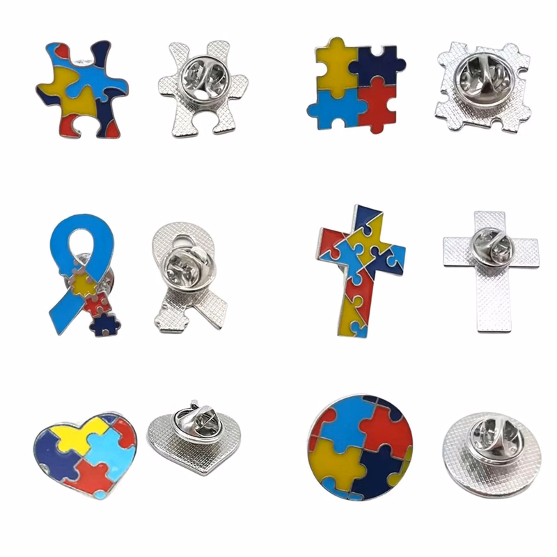 Autism Awareness Puzzle Piece Pin MOQ 30