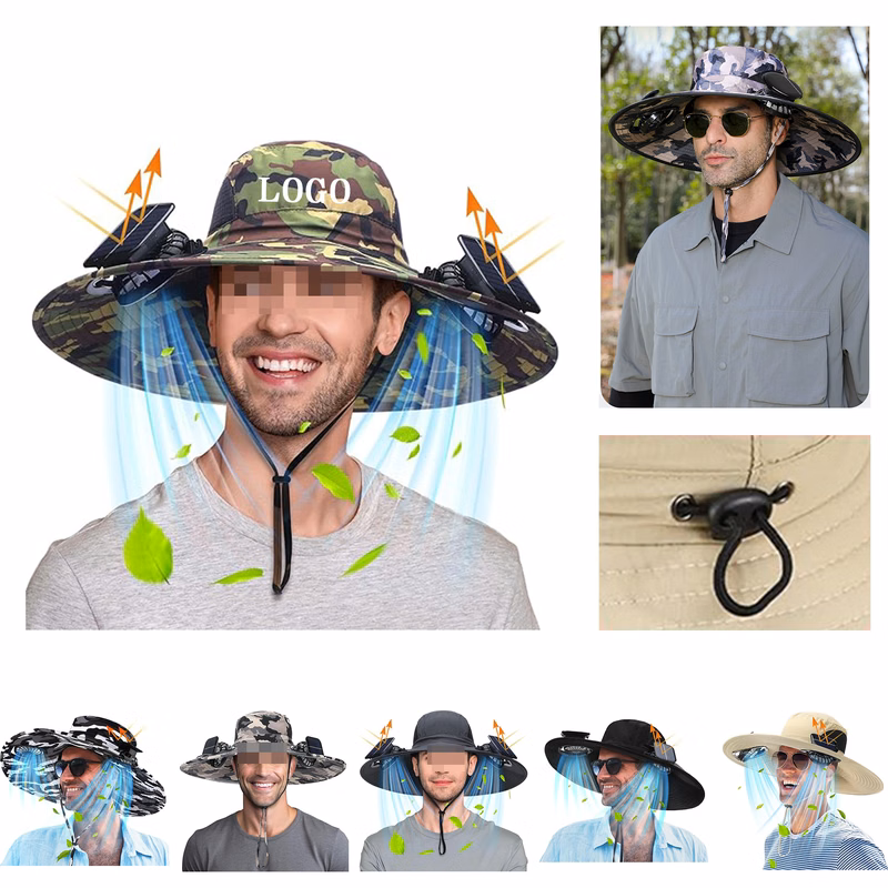 Men's Solar Powered Fan Sun Hat