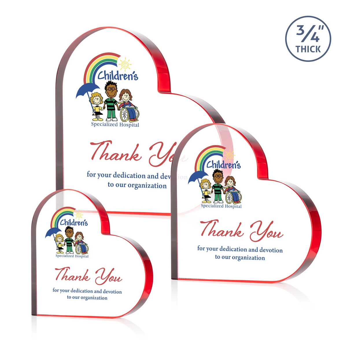 Davina Heart VividPrint™ Award - Red 1