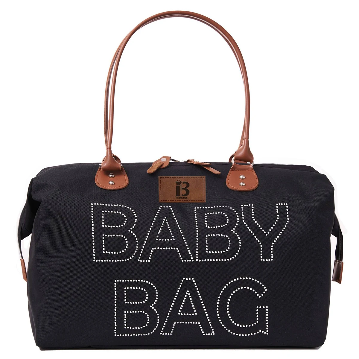 Polyester Baby Diaper Hospital Tote Duffel bag black 1