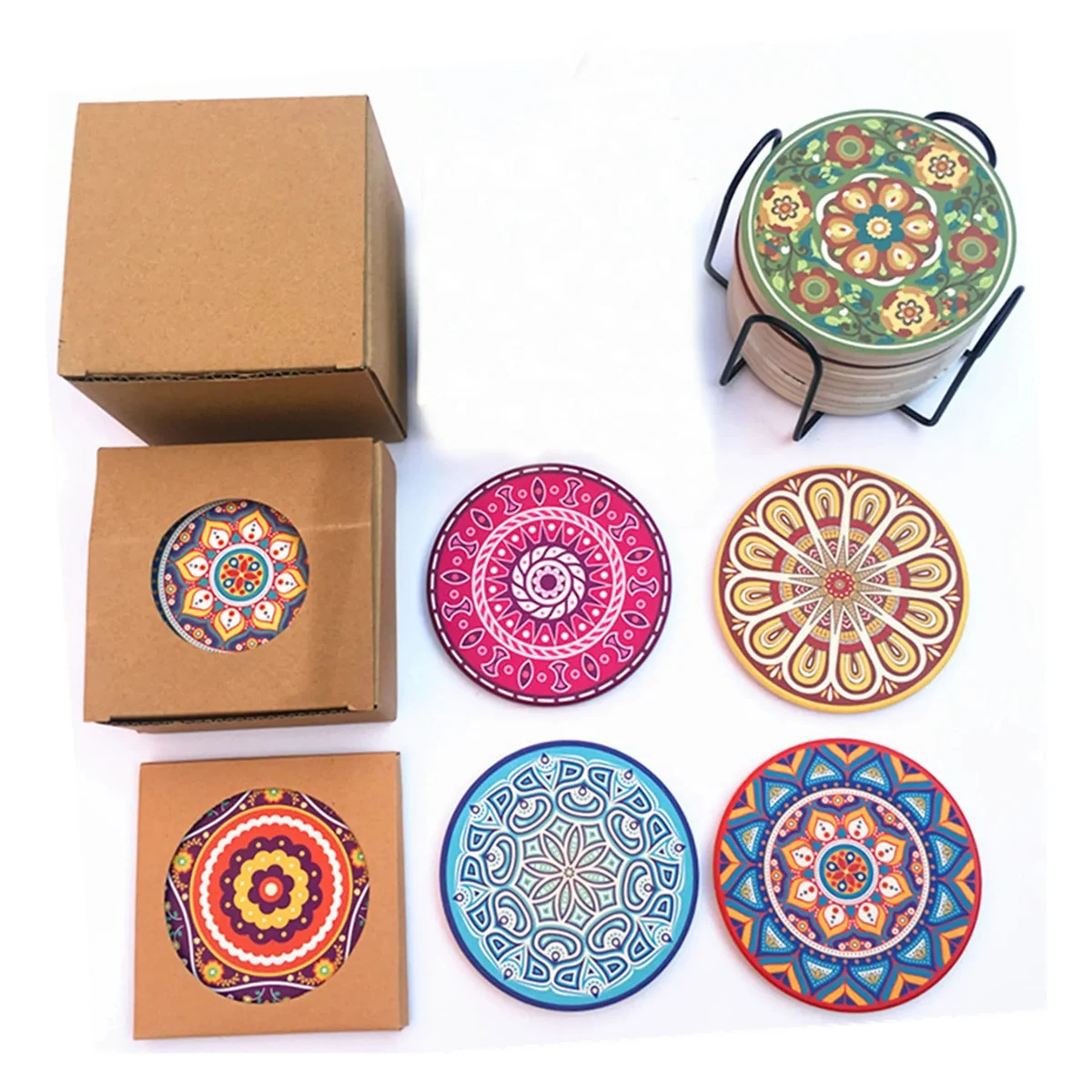 Full Color Ceramic Coaster Set 1
