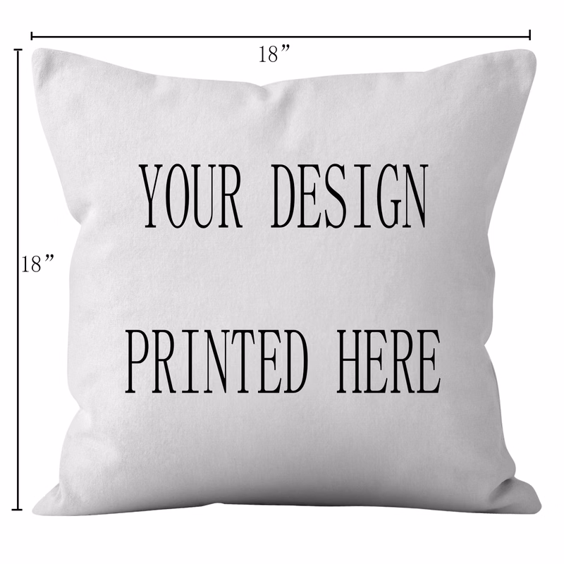 Custom Full Color Short Plush Pillow Case 18"x18"