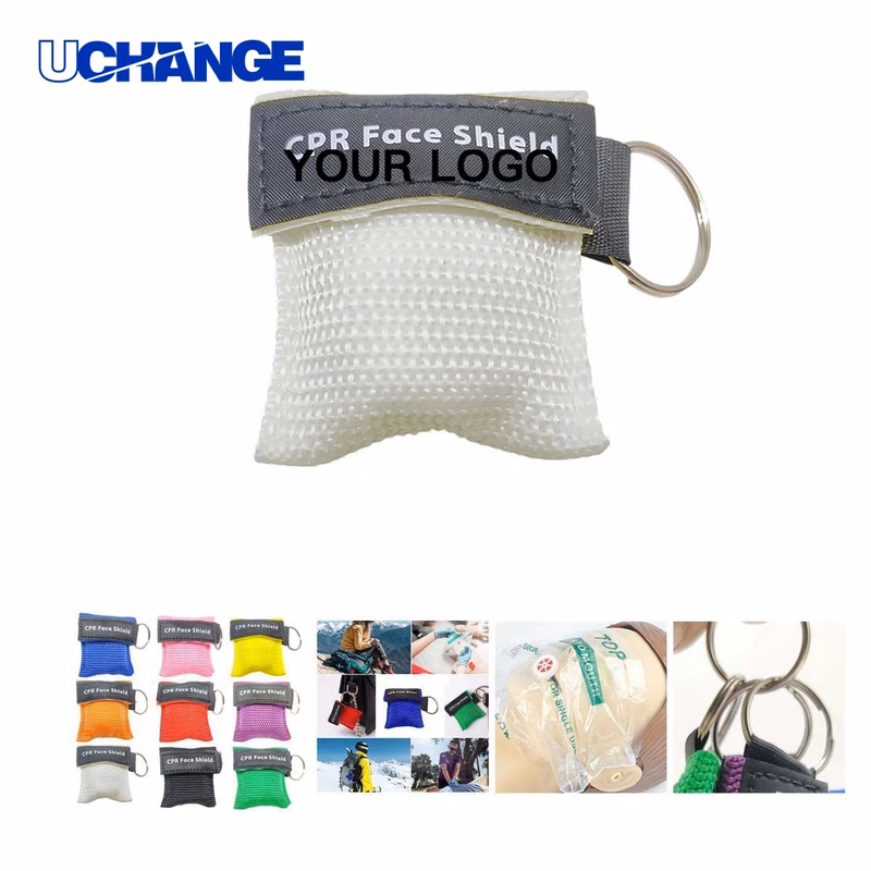 CPR Barrier Mask with Nylon Keychain Case for Emergencies