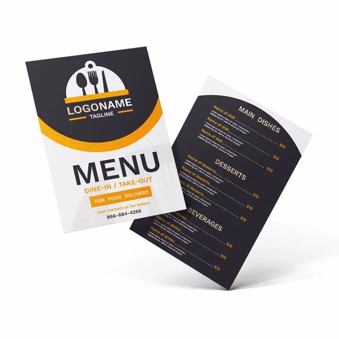 Take-Out Menus - 11" x 17" (Front only)