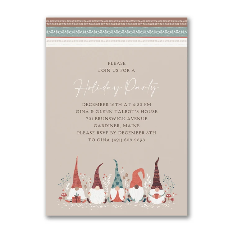 Gnome for Christmas Invitation 1