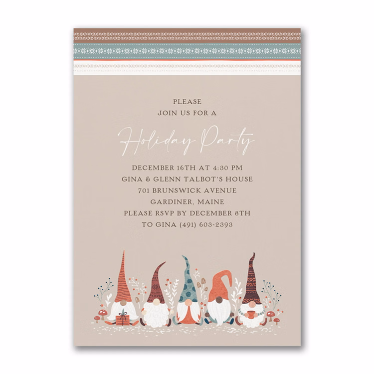 Gnome for Christmas Invitation