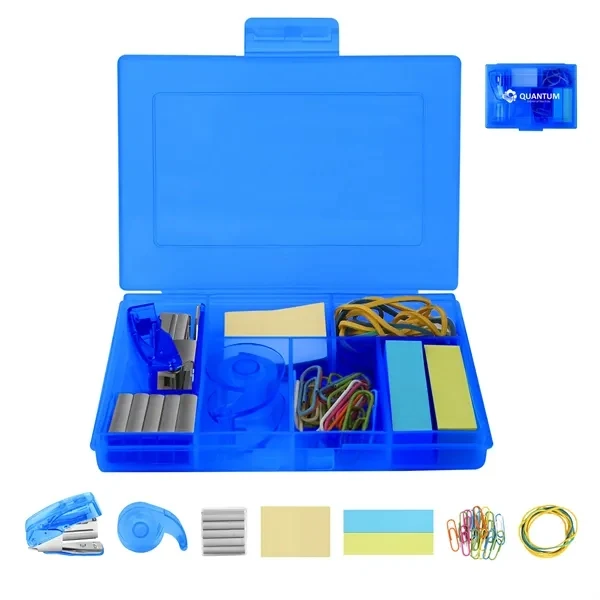 Custom 7 in 1 Mini Office Supply Kit with Portable Storage Case — Desk Organization 1
