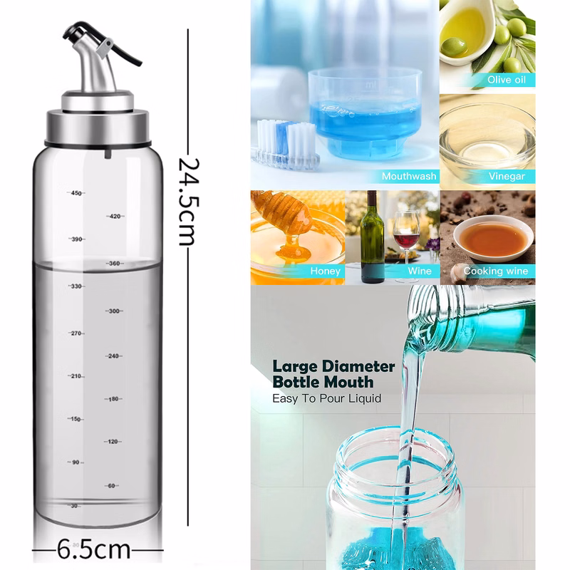 17 oz Glass Mouthwash Decanter Dispenser