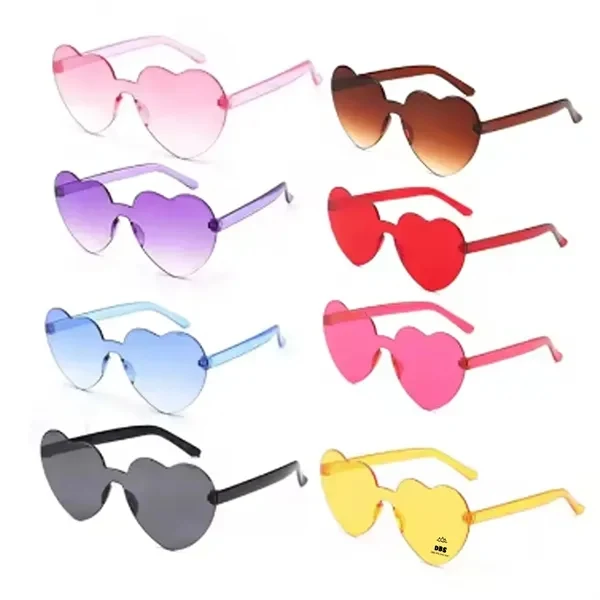 Rimless Heart-Shaped Sunglasses 1