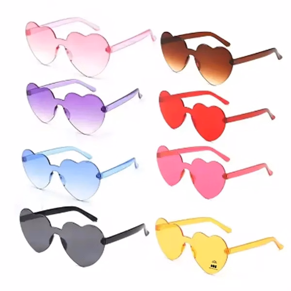 Rimless Heart-Shaped Sunglasses