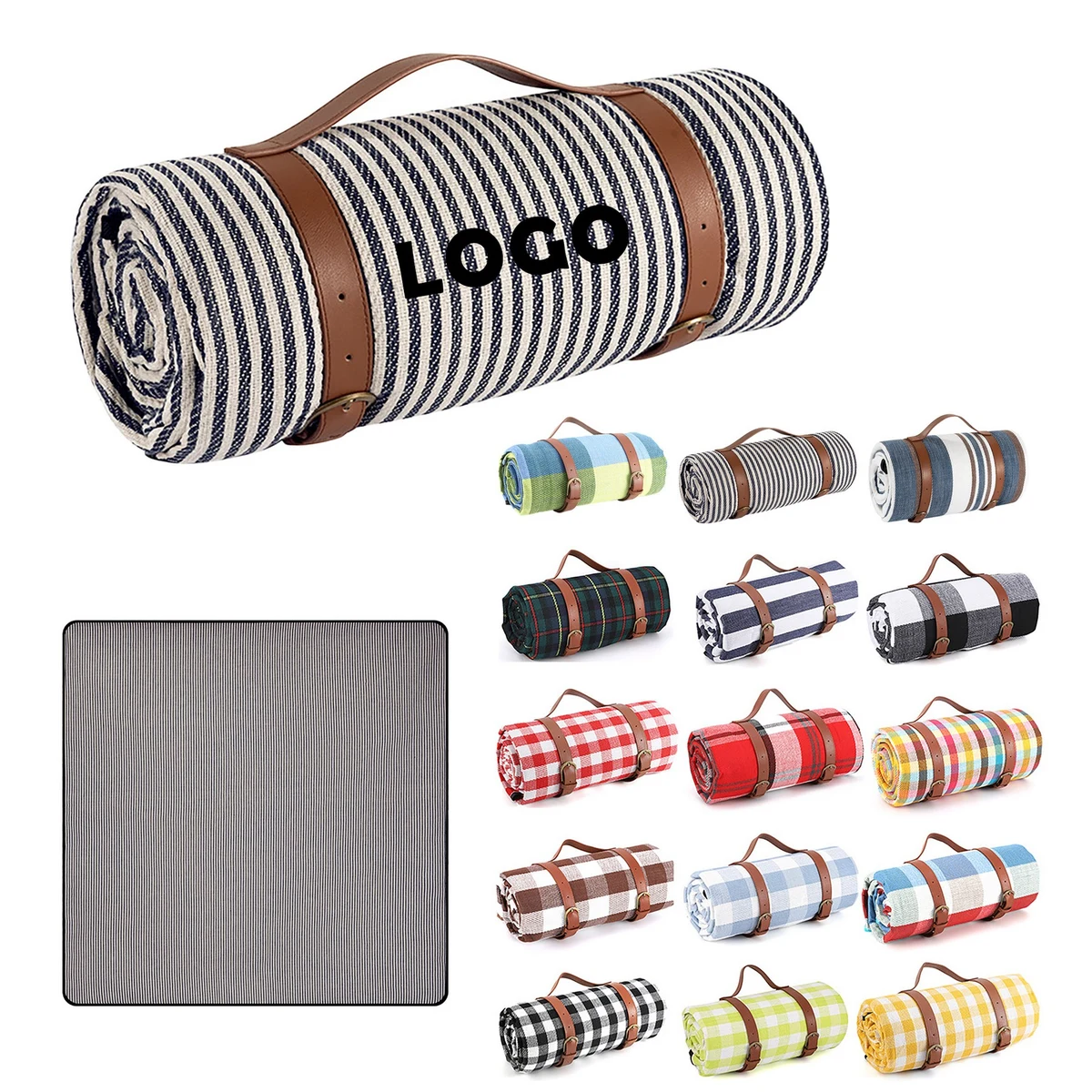 Acrylic Leather Strap Picnic Mat 1