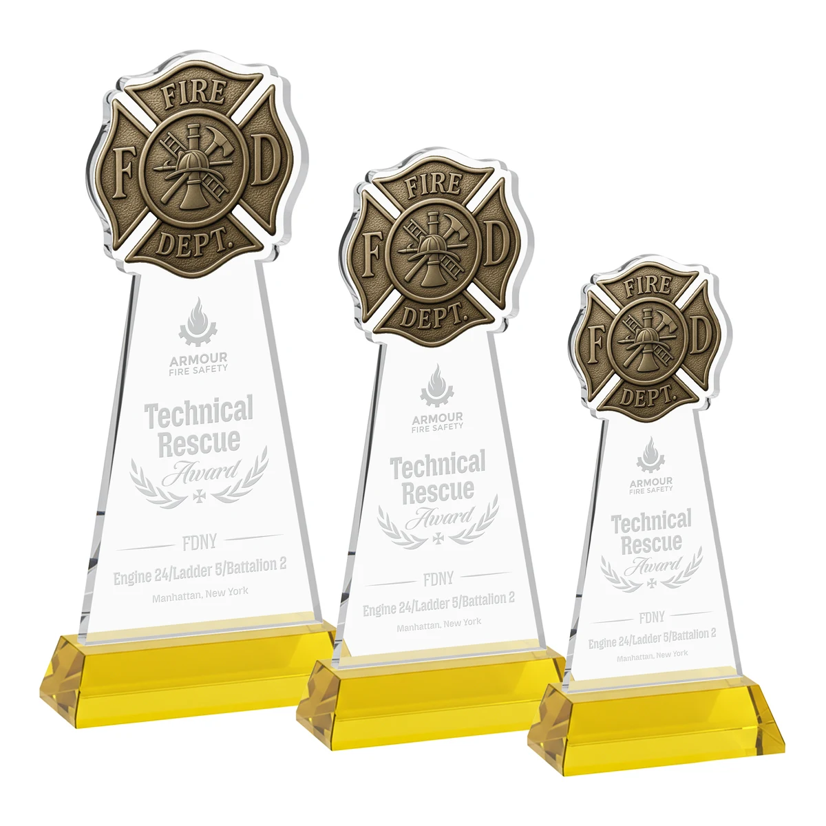 Fire Dept Award on Hartford Base - Gold 1