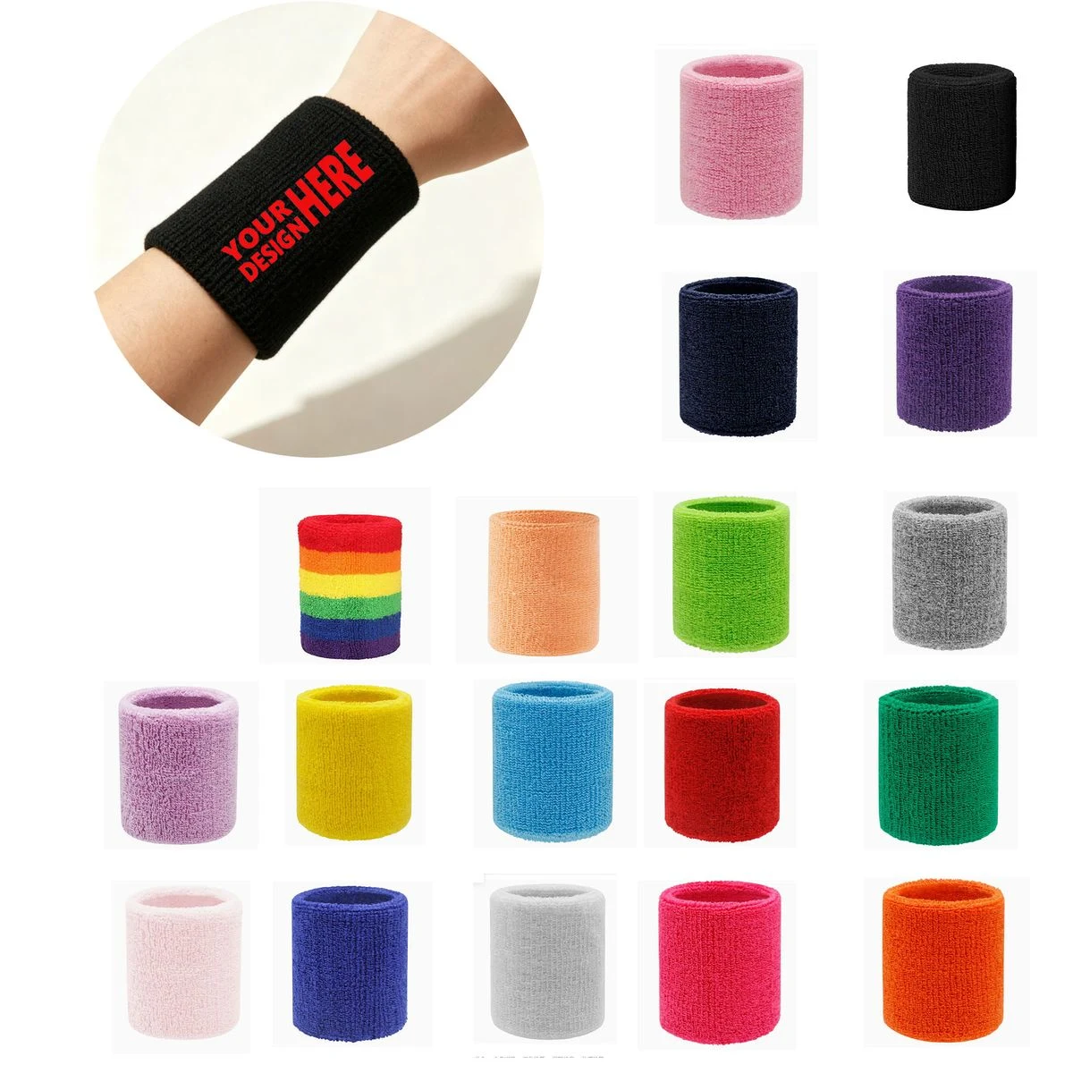 Embroidered Wrist Sweatbands 1