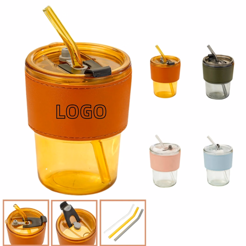 12oz Stylish Portable Straw Cup