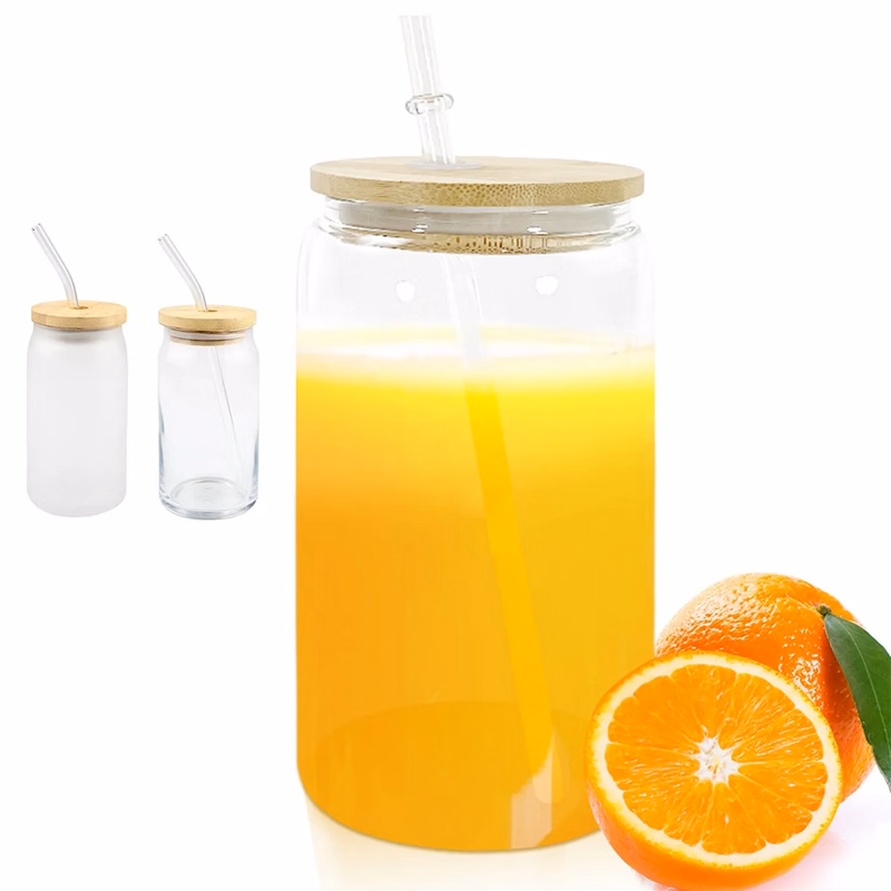 Glass Mason Jar Drink Cup