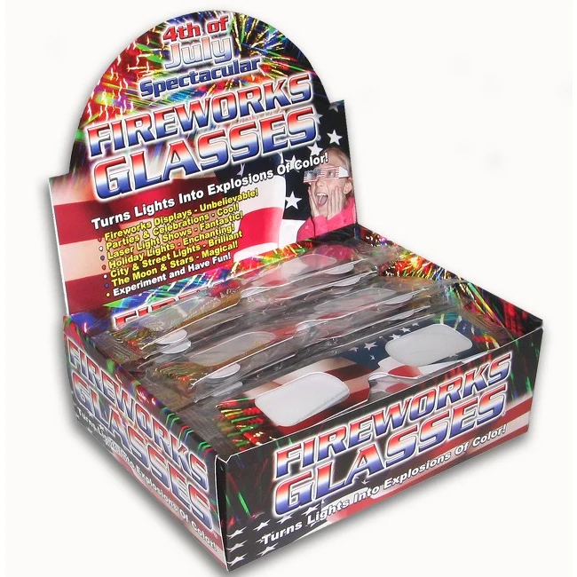 Fireworks Glasses - American Flag #2 - Retail Displays 1