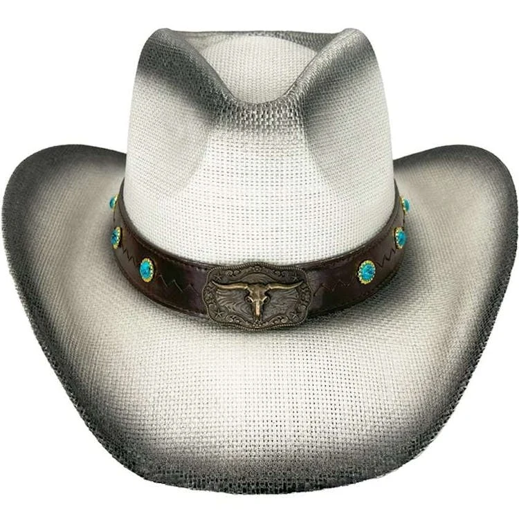 Western Cowboy Hats - Black Ombre One Size 1