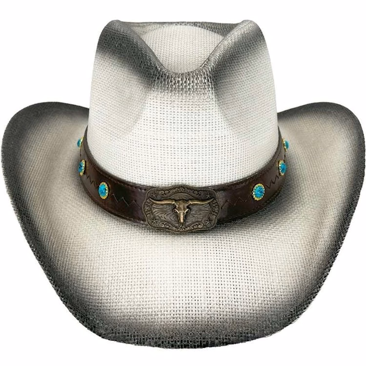 Western Cowboy Hats - Black Ombre One Size