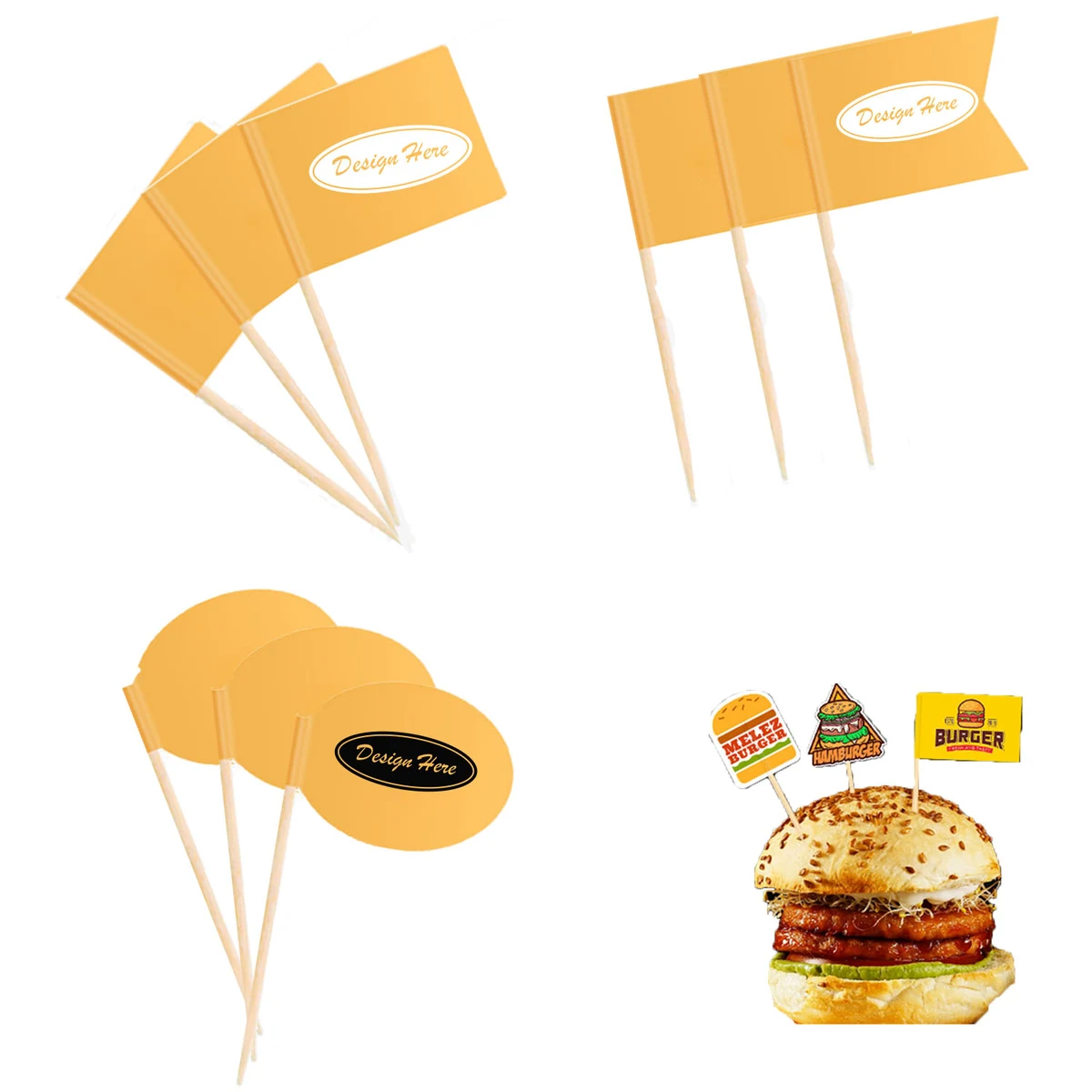 Customizable Full-Color Toothpick Flags for Branding and Events 1