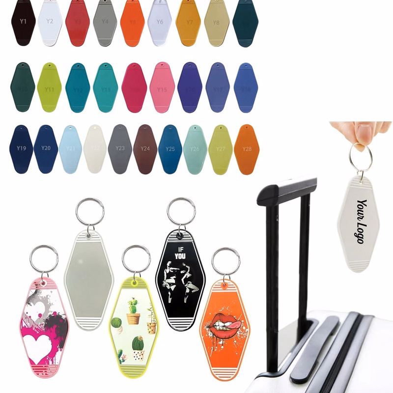 Plastic Retro Hotel Keychain