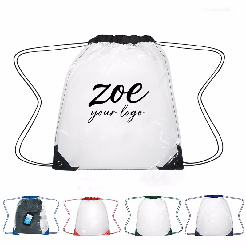 PVC Oxford Clear Drawstring Backpack